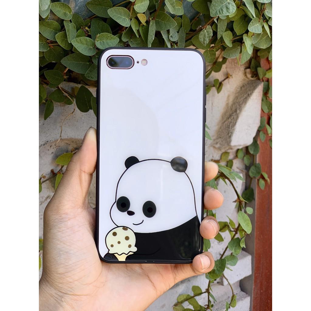 Ốp kính cường lực cặp đôi gấu Dành Cho iphone 6 s plus 7 8 plus Xr X s max 11 11 pro max 12 mini 12 pro max se2