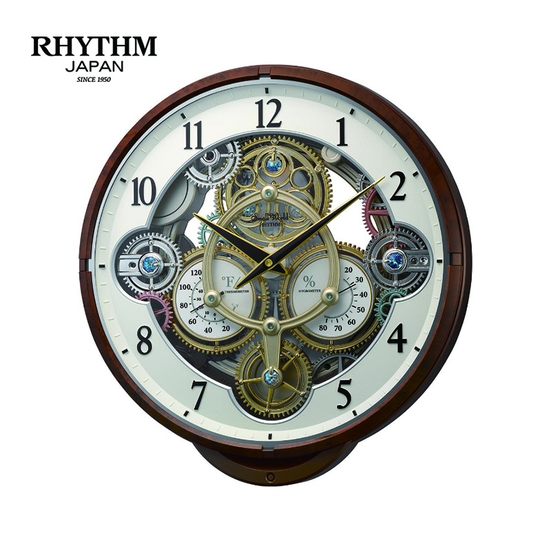 Đồng hồ Rhythm Magic Motion 4MH886WU23- 39.0 x 41.0 x 8.6cm, Dùng PIN.