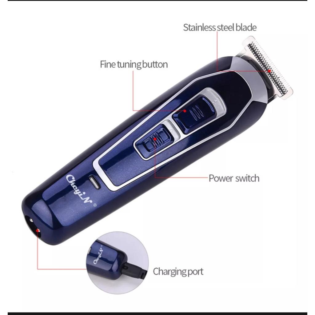 Tông đơ cắt tóc gia đình không dây chuyên nghiệp Ckeyin cắt siêu êm cho người lớn và trẻ nhỏ 3 chế độ