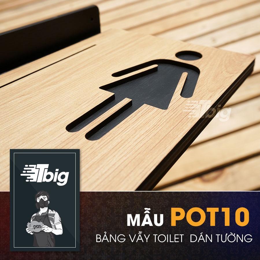 Bảng vẫy toilet gắn tường decor sang trọng