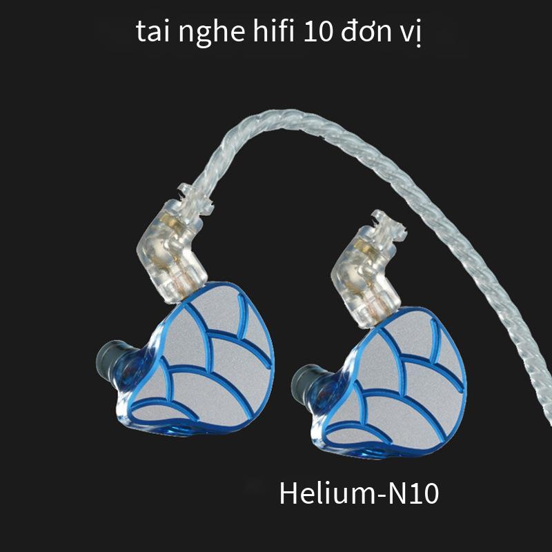 Phong cách mới nhất di chuyển vòng sắt sắt tai nghe bass nặng kim loại có dây thể thao nghe nhạc trong tai Tai nghe phân chia tần số HIFI tai nghe treo tai