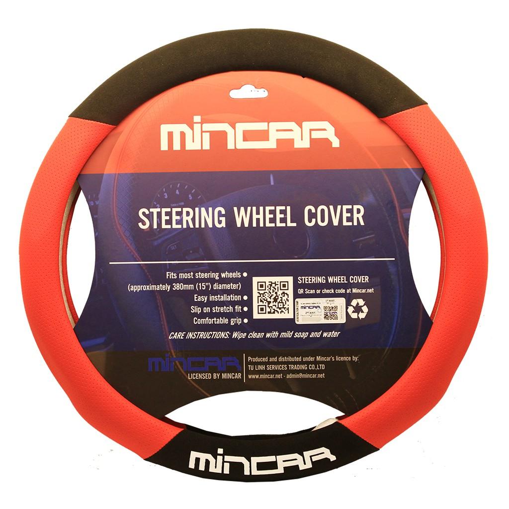 Bọc vô lăng chất liệu da lộn Alcantara cao cấp hàng chính hãng Mincar