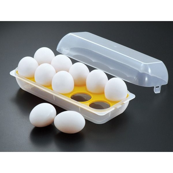Khay đựng trứng 10 ngăn có nắp đậy nội địa Nhật Bản