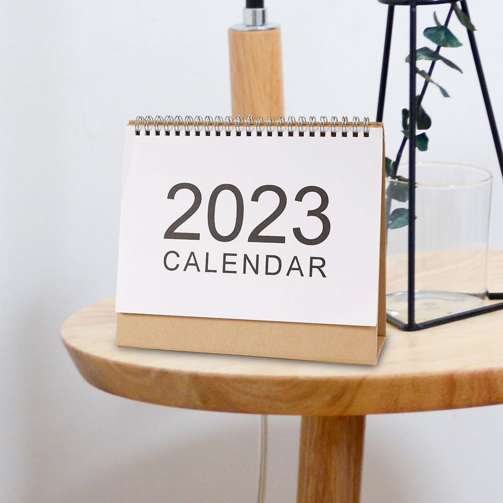 2 Sheets Desk Planner, 2023 Monthly Desk Calendar for Office