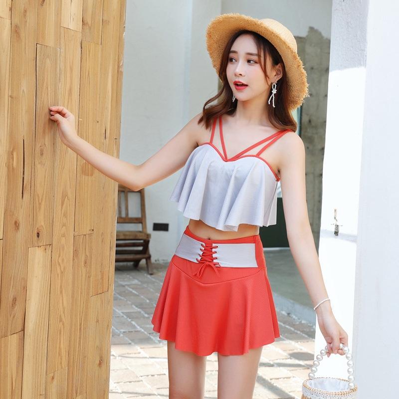 Bộ Đồ Bơi Nữ Bikini 2 Mảnh Đẹp Trẻ Trung Phong Cách Hàn Quốc