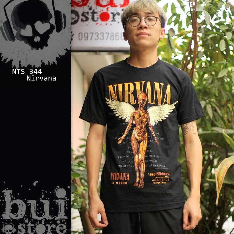 Áo Rock band tee phông / thun Nirvana NTS 344
