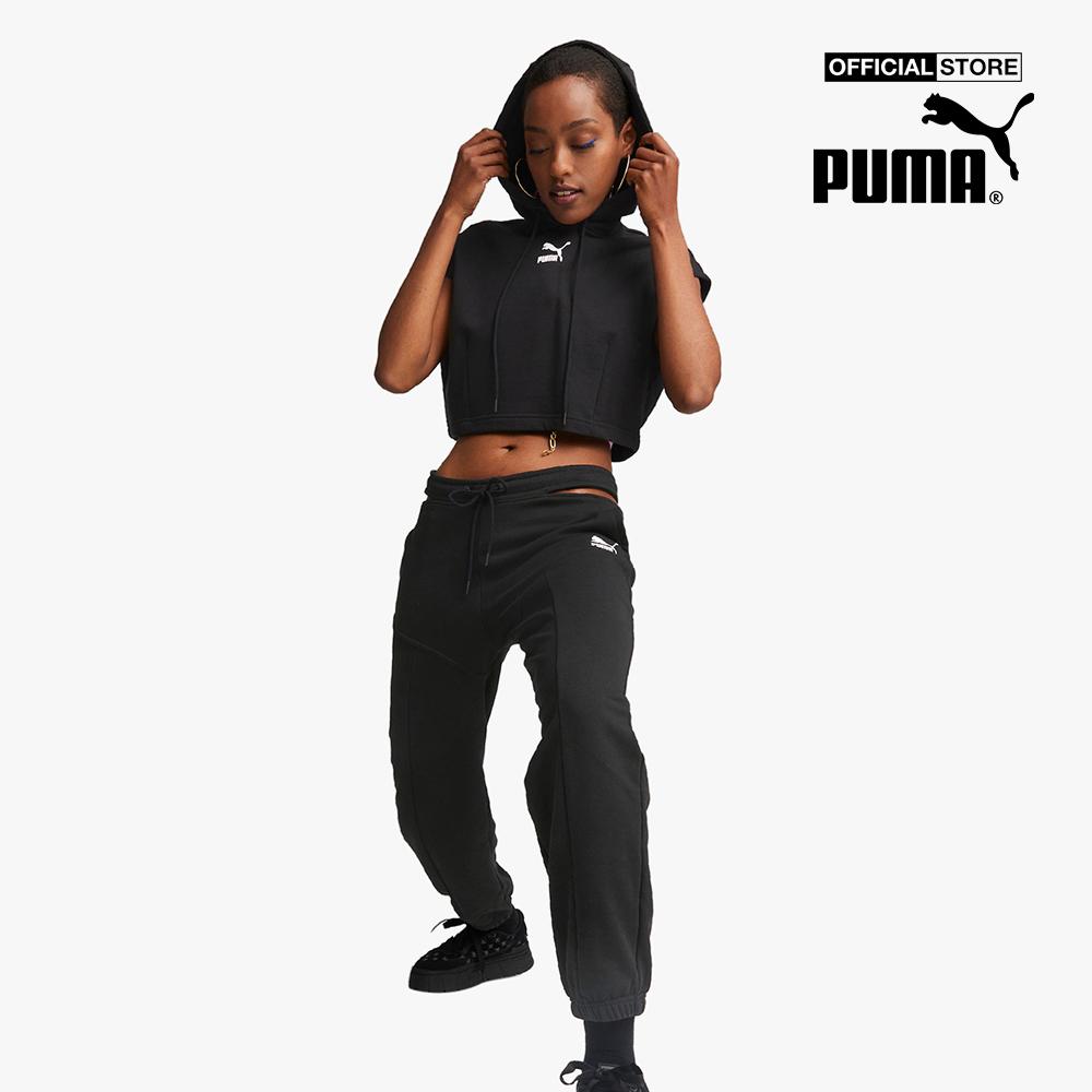 PUMA - Áo hoodie nữ sát nách Dare To Hooded Cropped Vest 535624-01