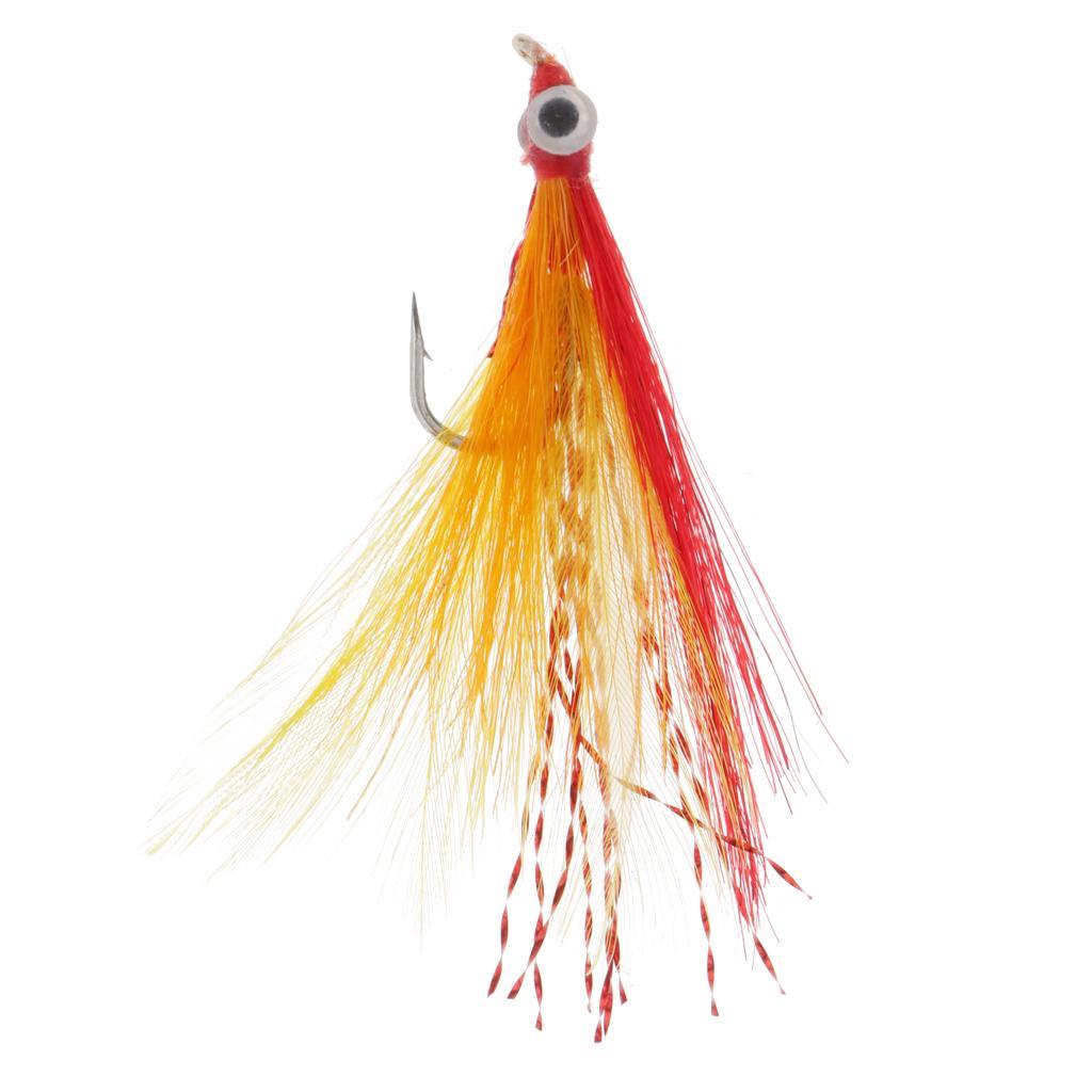 2pcs Clouser Minnow Dry Fly Fishing Flies Simulation Insects Flies 6# Hook