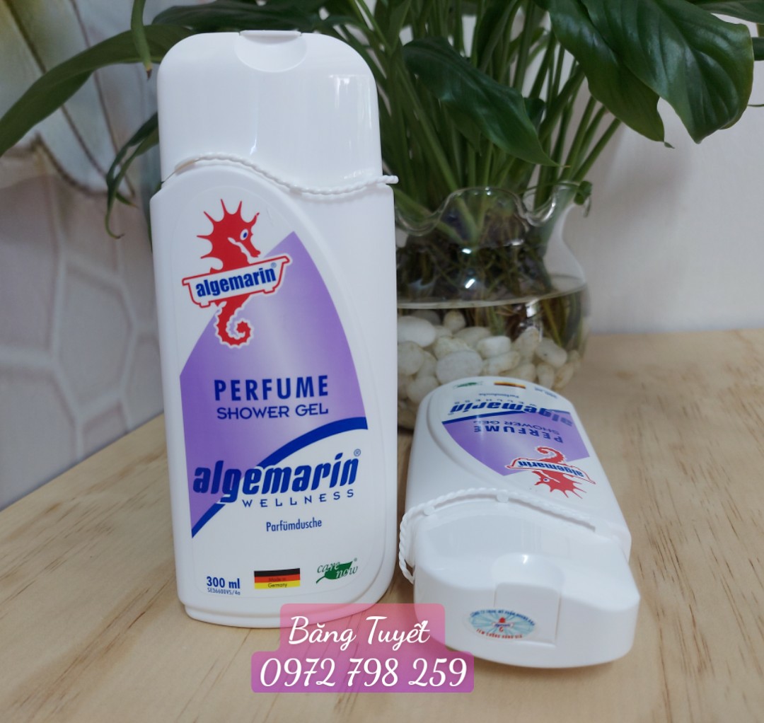 Sữa tắm cá ngựa ALGEMARIN 300ML CHAI VUÔNG ( ĐỨC )  hải mã, hương nước hoa