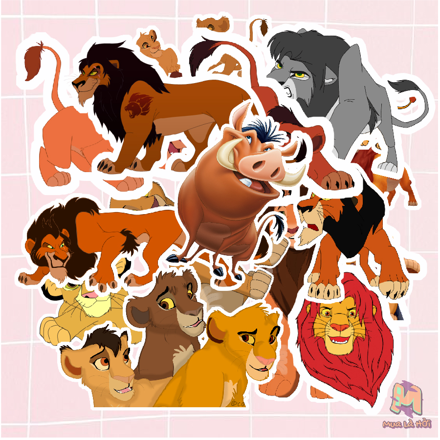 Miếng dán Stickers truyện Lion King