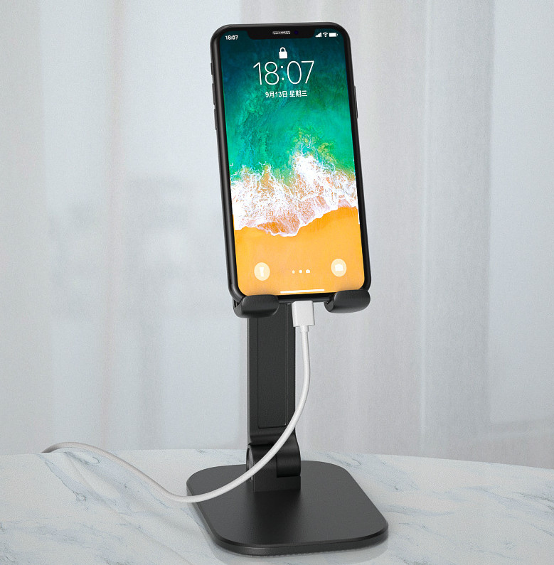 Multi-angle Adjust Mobile Phone Holders for Desk Charger Alloy Dock Station for IPhone X Samsung Huawei phone Stand Bracket