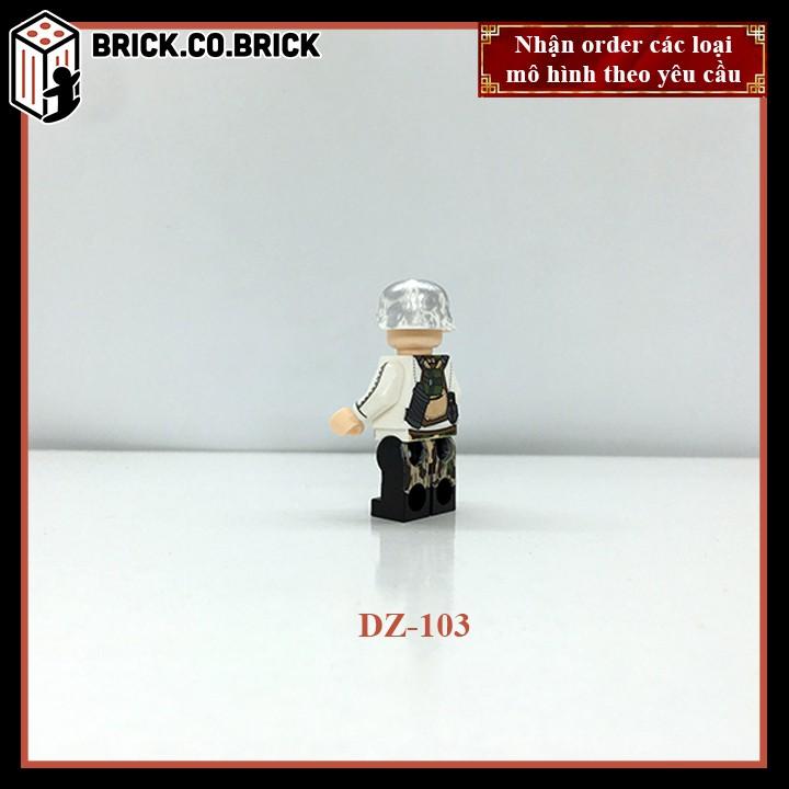 Đồ chơi Lắp ráp Phụ kiện MOC Army Lính Đức Chiến tranh Thế giới 2 minifig Sưu tầm Mô hình Quân đội DZ103