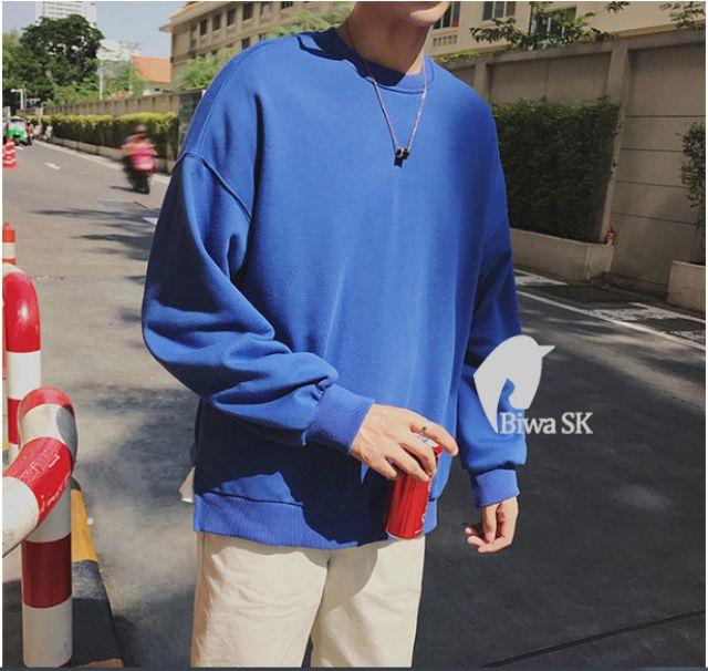 Áo sweater áo chui đầu áo hoodie xẻ tà cất nỉ ngoại size M L XL