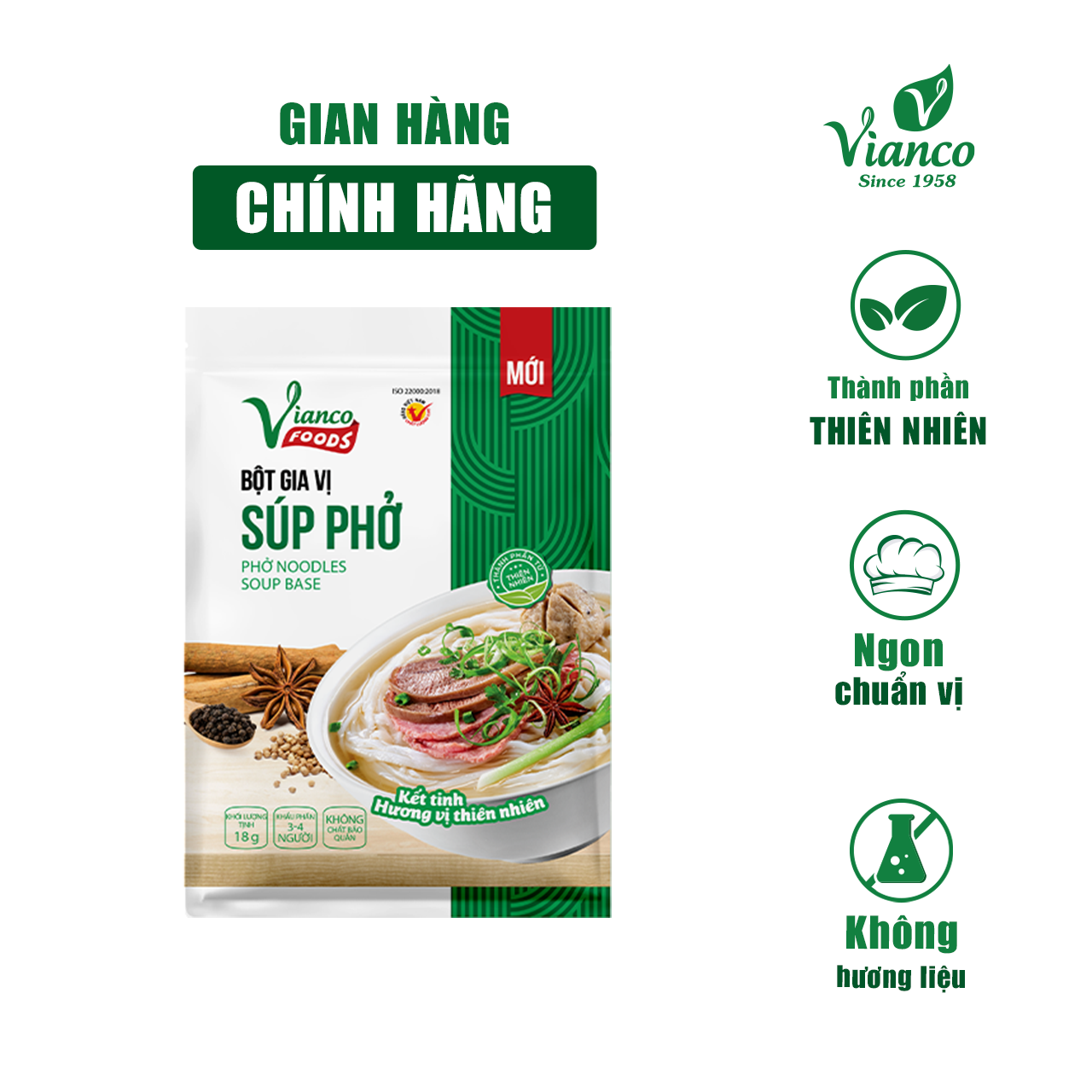 Bột Gia Vị Chuẩn ViancoFoods 18gr