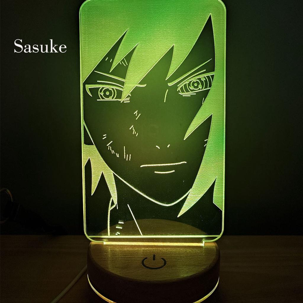 Đèn Ngủ Led 3D SASUKE nhân vật Anime phát sáng 16 màu cảm ứng có điều khiển từ xa