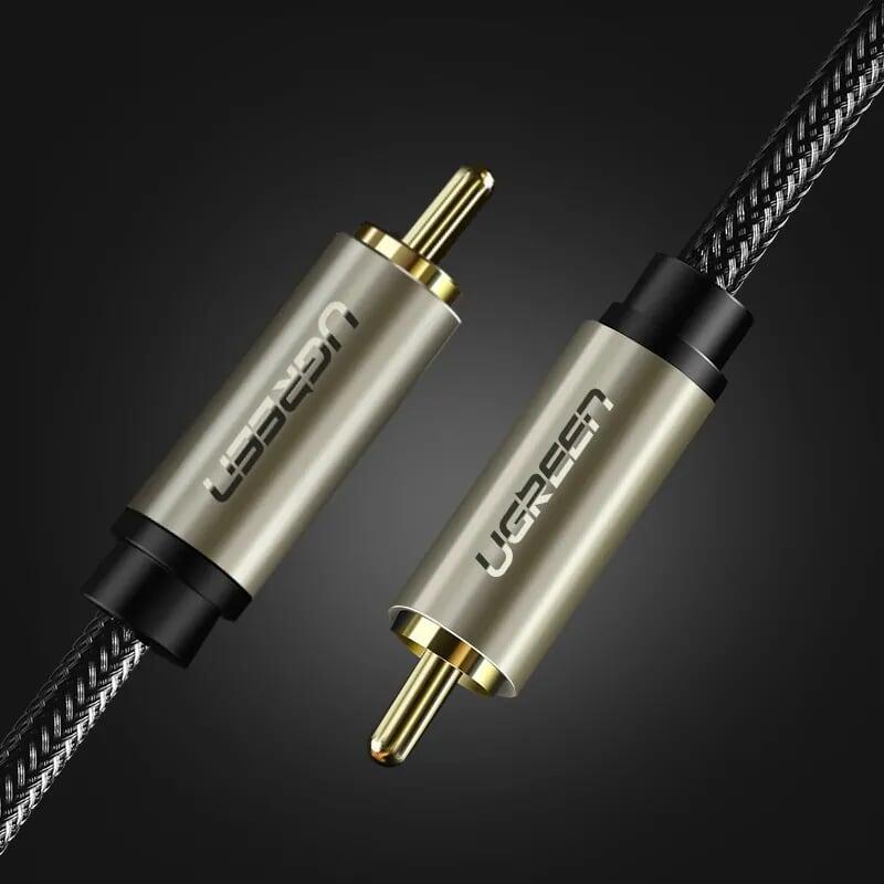 Ugreen UG20739AV133TK 3M màu Xám Cáp âm thanh bông sen Coaxial cao cấp - HÀNG CHÍNH HÃNG