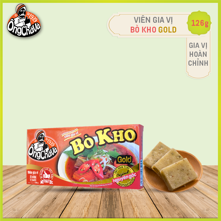 Viên Gia Vị Bò Kho Ông Chà Và Gold 126gr (Braised Beef Broth Cubes)