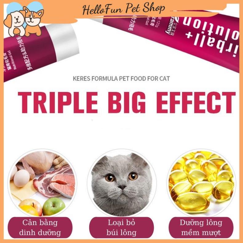 Gel dinh dưỡng cho mèo Hairball Solution giúp tiêu búi lông, dưỡng lông mềm mượt 120g