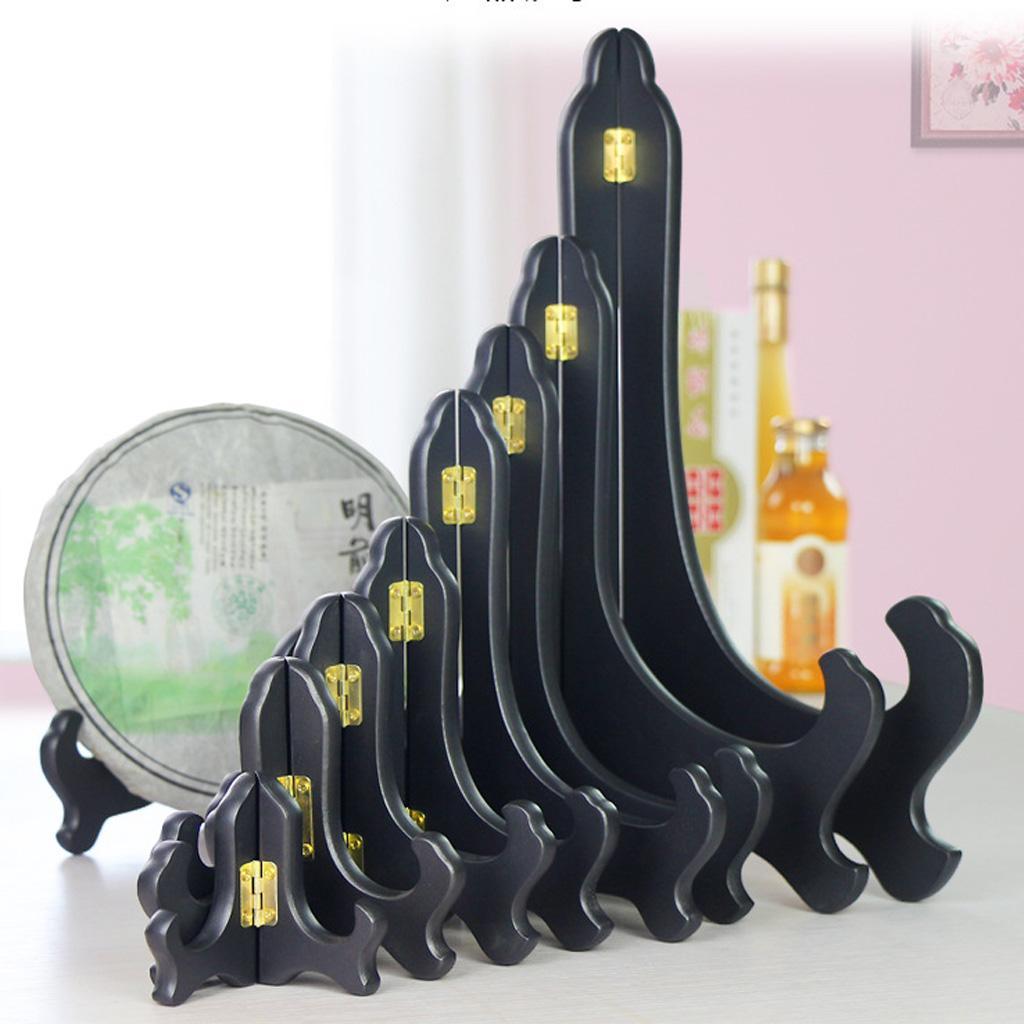 4x Black Picture Dish Display Stand Holder Frames for Displaying Plates