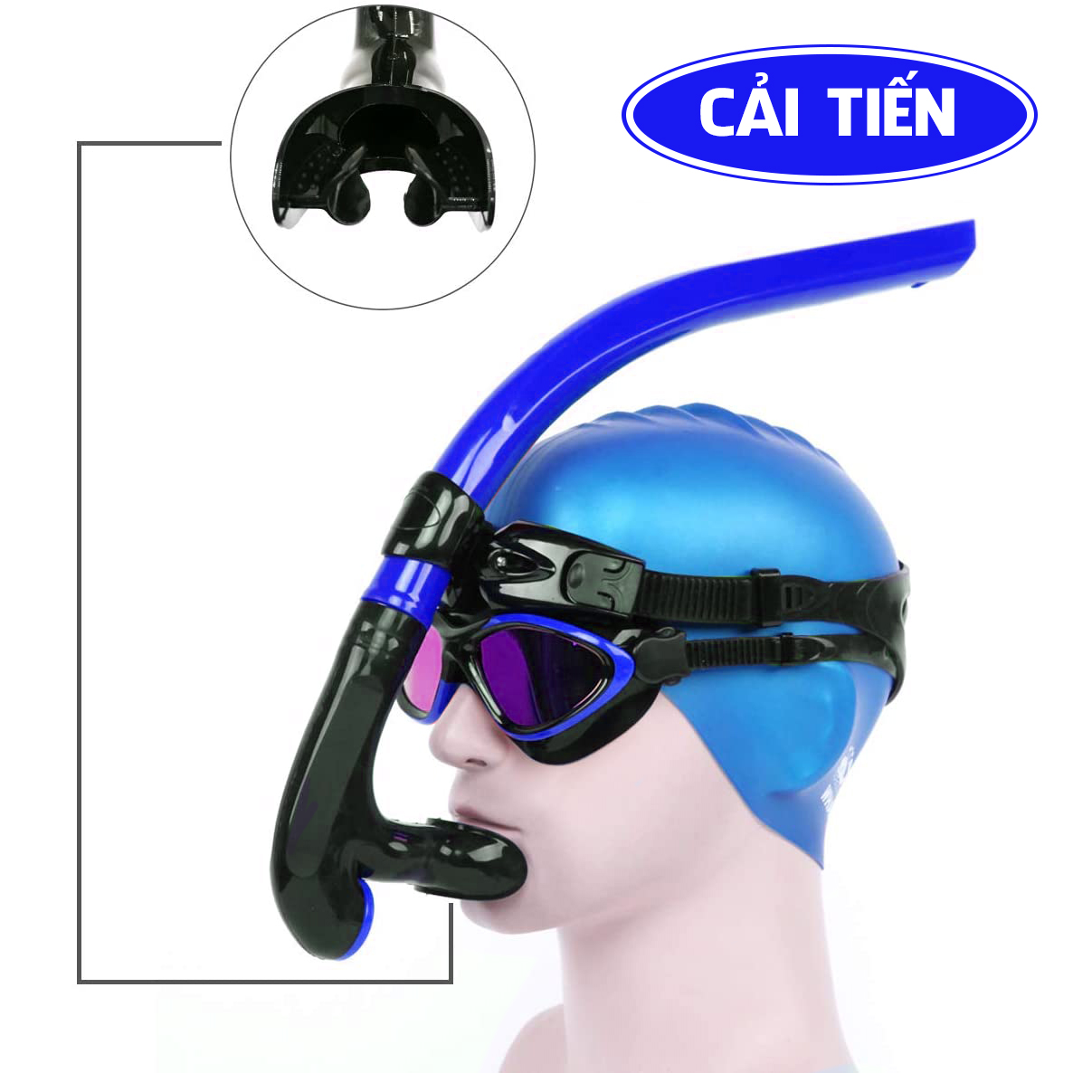 Ống Thở Snorkel Lặn Biển Ngăn Sặc Nước Legaxi