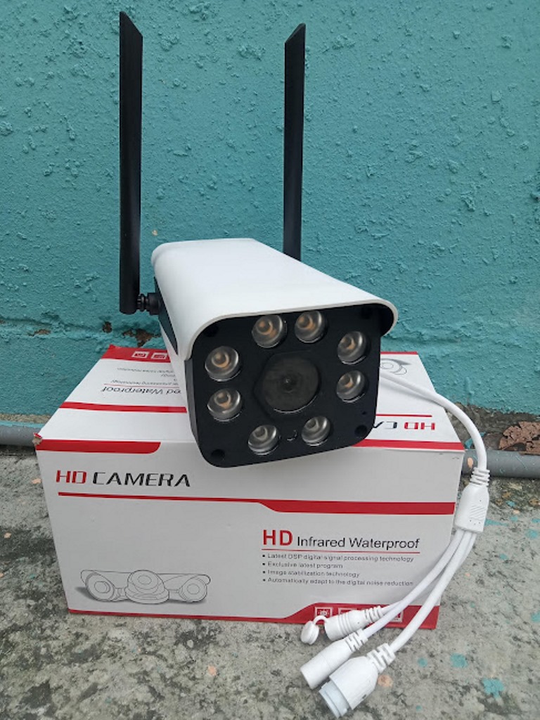 Camera IP Wifi 3.0Mps Thân Ngoài Trời Chống Nước 8 LED