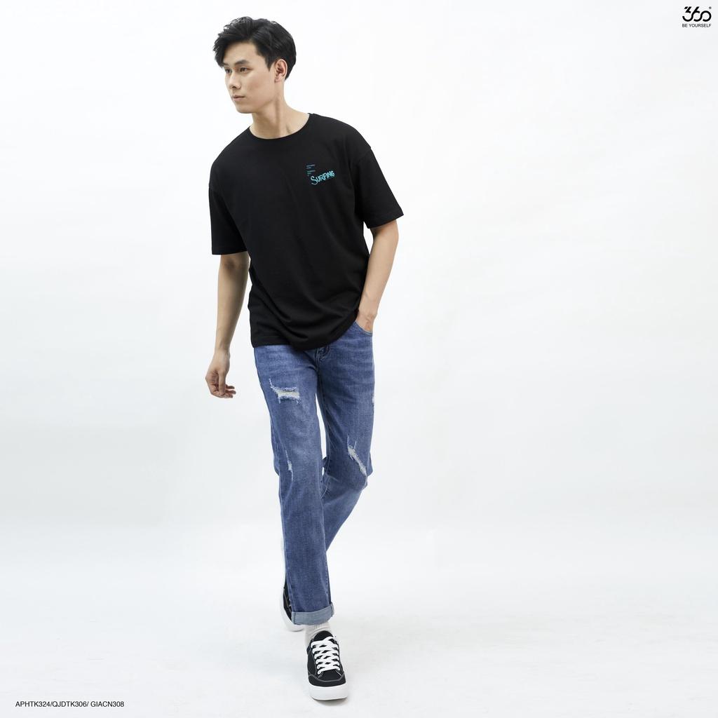 Quần jeans nam local brand 360 BOUTIQUE màu xanh navy - QJDTK306