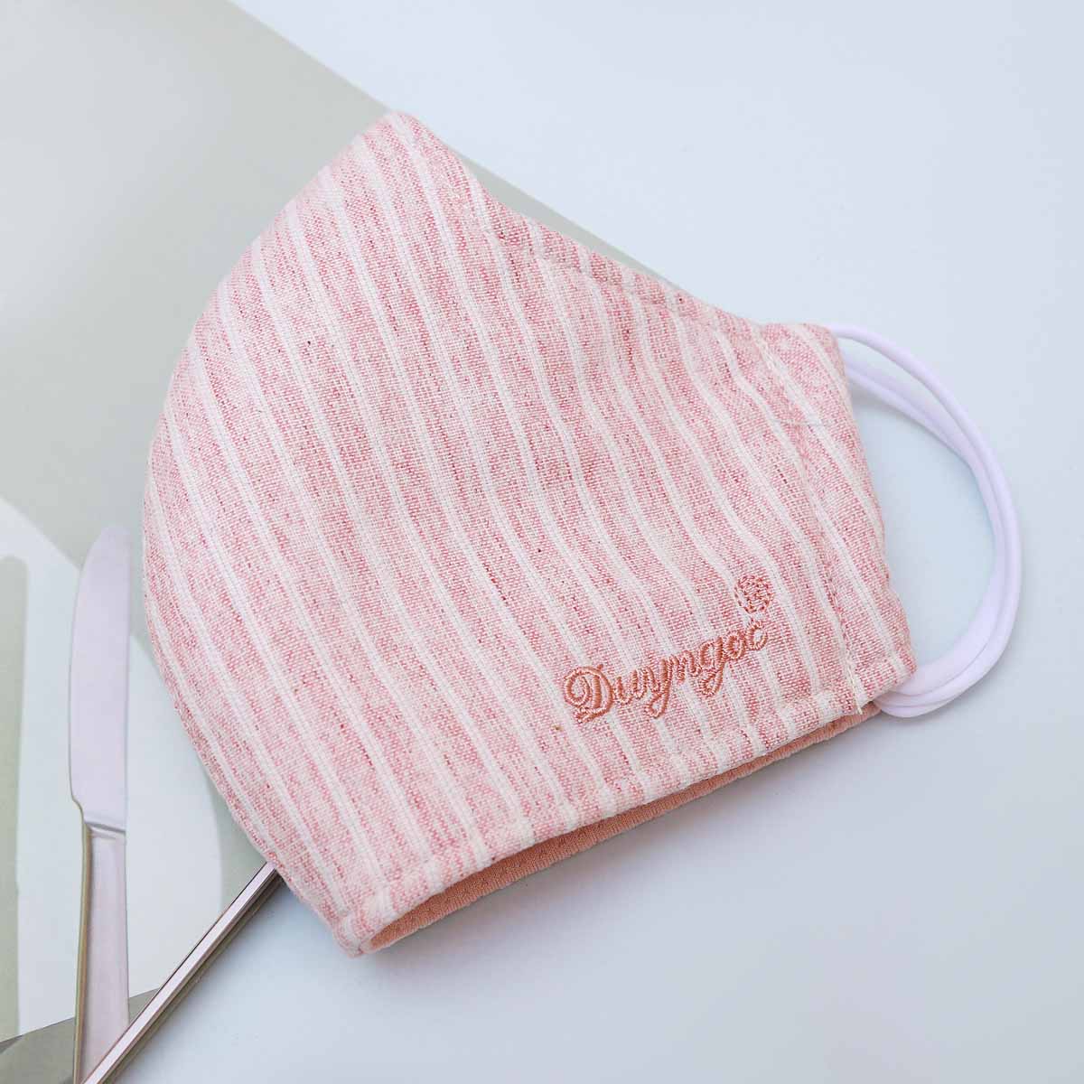 Khẩu Trang Cao Cấp Duy Ngọc - Sọc Linen (0237)