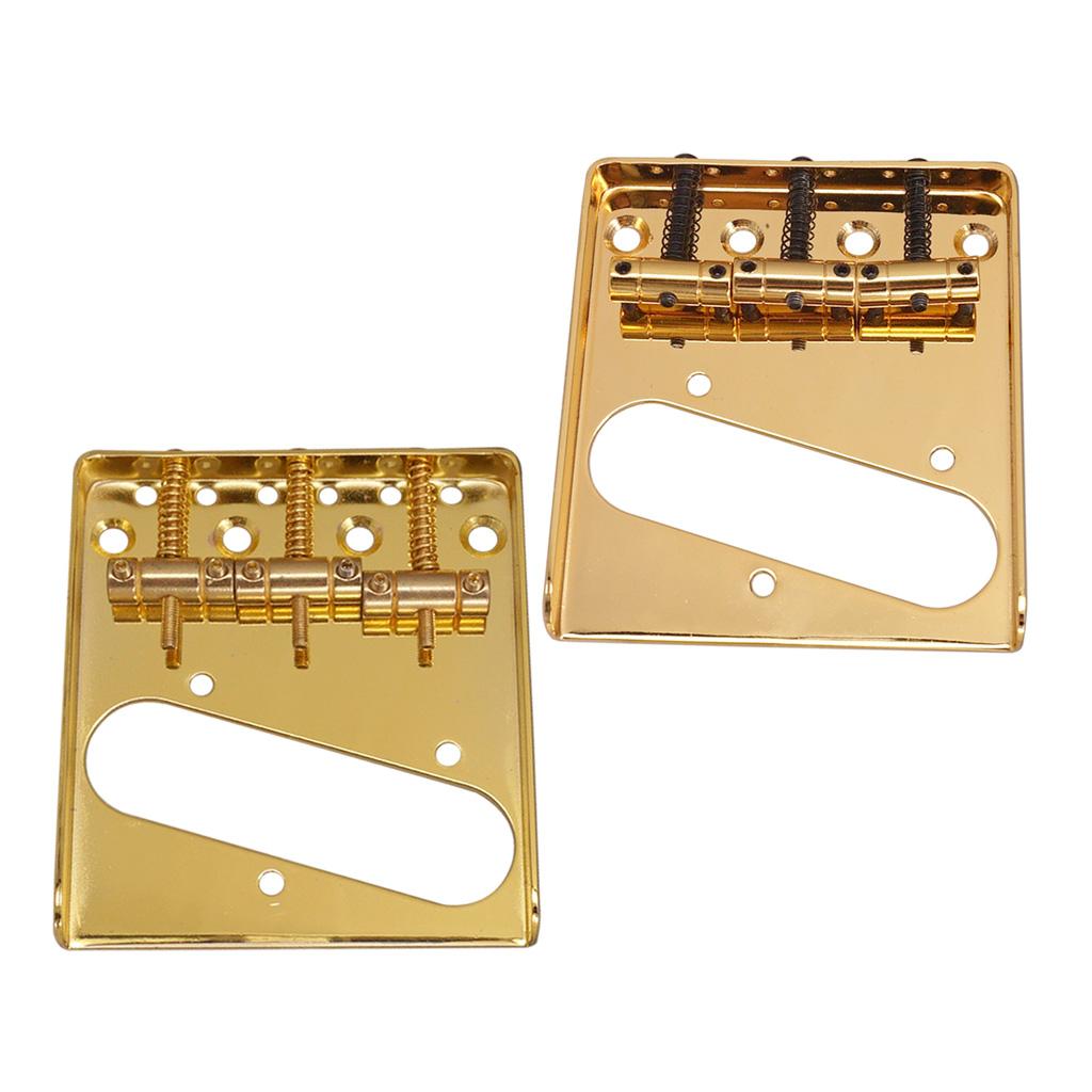 3 String Guitar Bridge for TL Electric Bass Parts Accessory Golden Spring