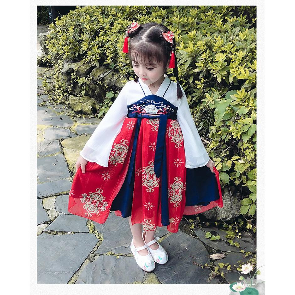 Đầm Sen Đỏ Bé Gái