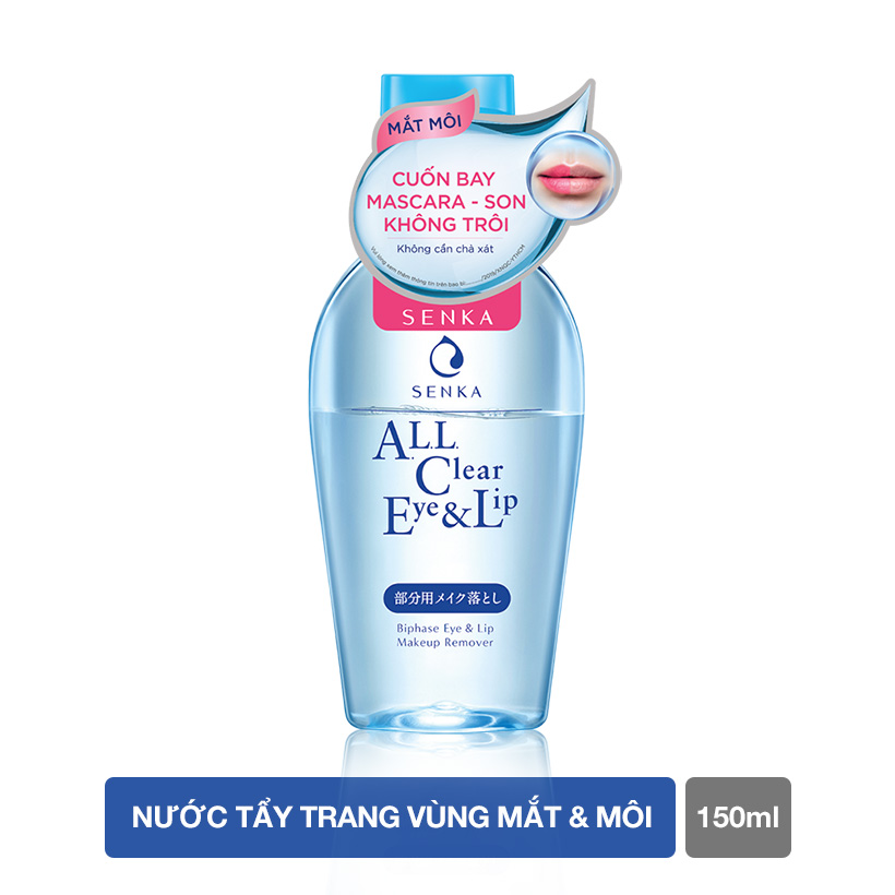 Nước tẩy trang vùng mắt &amp; môi Senka A.L.L Clear Eye &amp; Lip 150ml