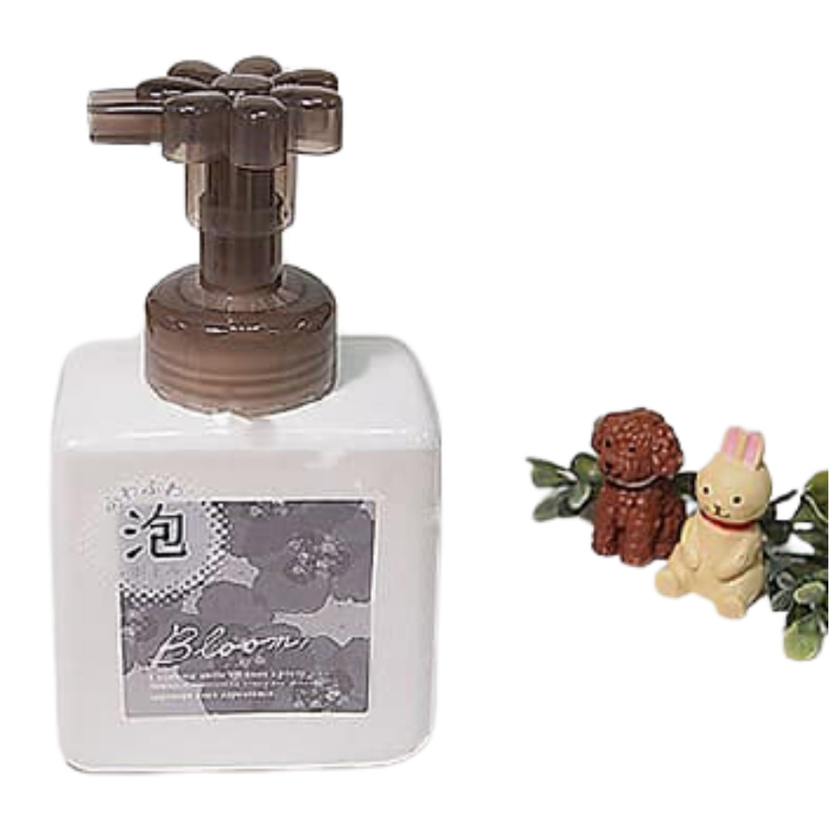 Bình đựng nước rửa tay, sữa tắm, mỹ phẩm tạo bọt tiết kiệm 380ml nắp hình hoa tặng 2 zipper 10cm
