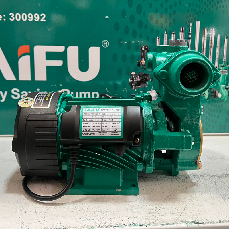 Máy bơm nước nóng chân không tự mồi 410W (0.75HP) cánh đồng TAIFU TGP400H-T - Bảo hành 1 năm ( Cam kết hàng chính hãng )