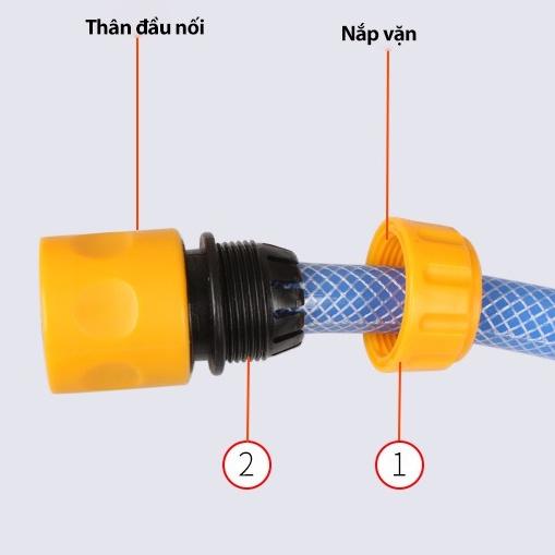 Bộ 3 khớp nối nhanh đầu hút nước máy rửa xe gia đình