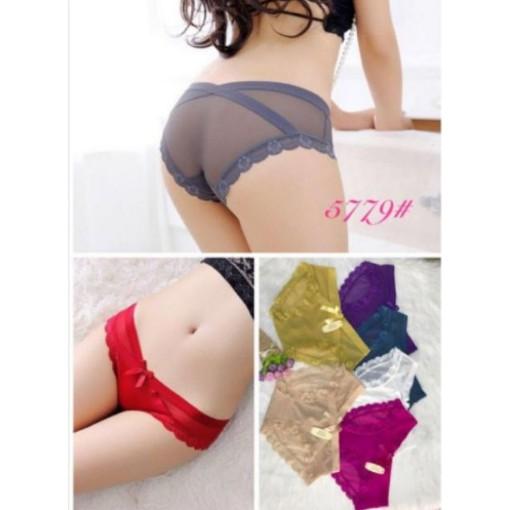 COMBO 5 quần lót ren cạp chéo đính nơ siêu xinh - CHILLHOUSE