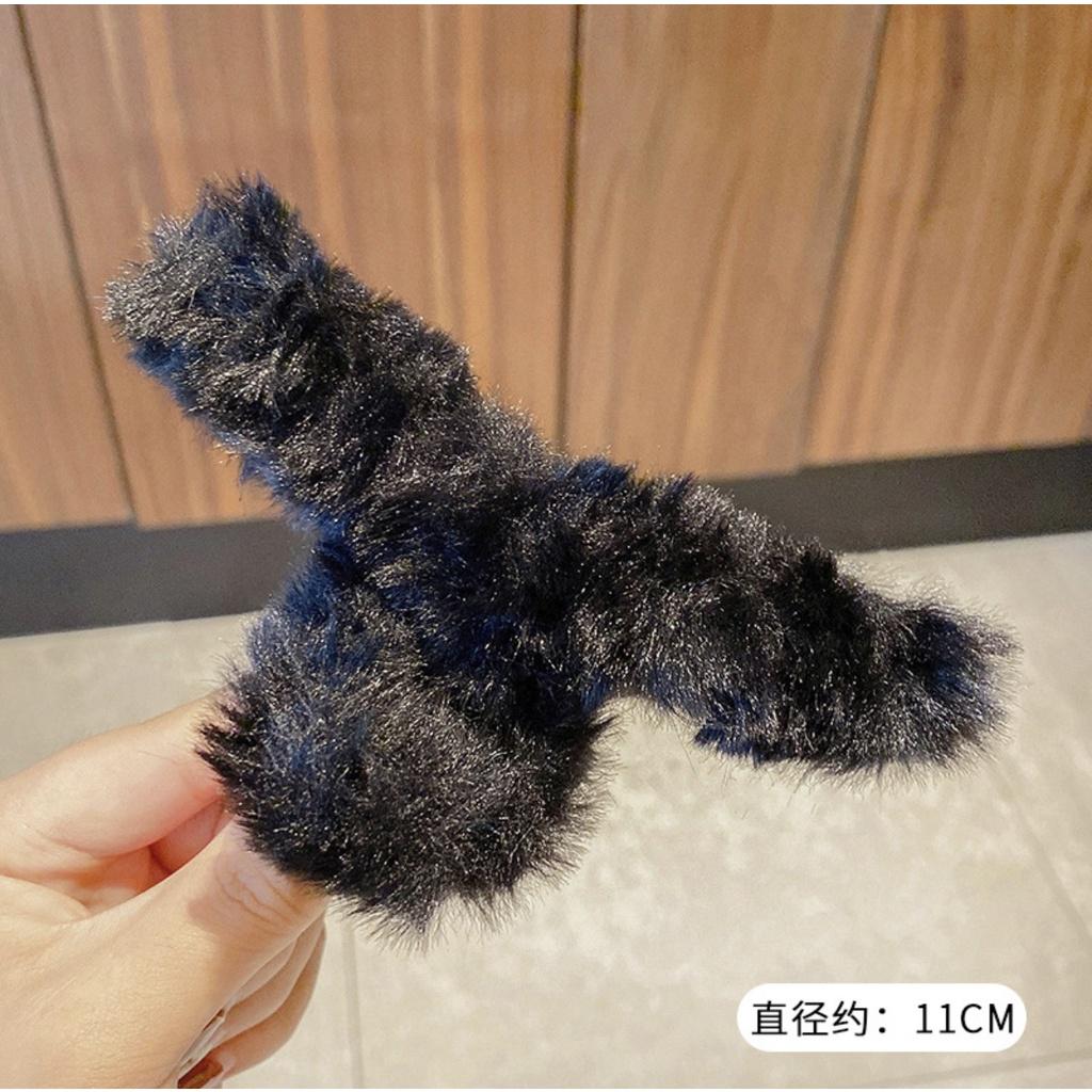 Kẹp Tóc Càng Cua Giả Lông Thỏ Siêu Thanh Lịch Kẹp Tóc Thời Trang Cho Nữ