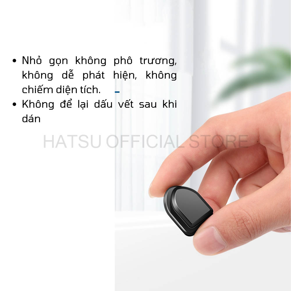 Combo 2 móc dán treo đồ Hatsu treo xe hơi, ÔTô nhựa ABS siêu bền - dính siêu chắc -  Treo cáp sạc, chìa khóa, Túi xách