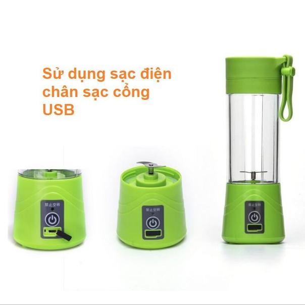 Máy Xay Sinh Tố Vouller, Máy Xay Đa Năng Mini Hm-03 Loại 2 Lưỡi Cổng Sạc Usb Tiện Dụng - Hàng Chính Hãng