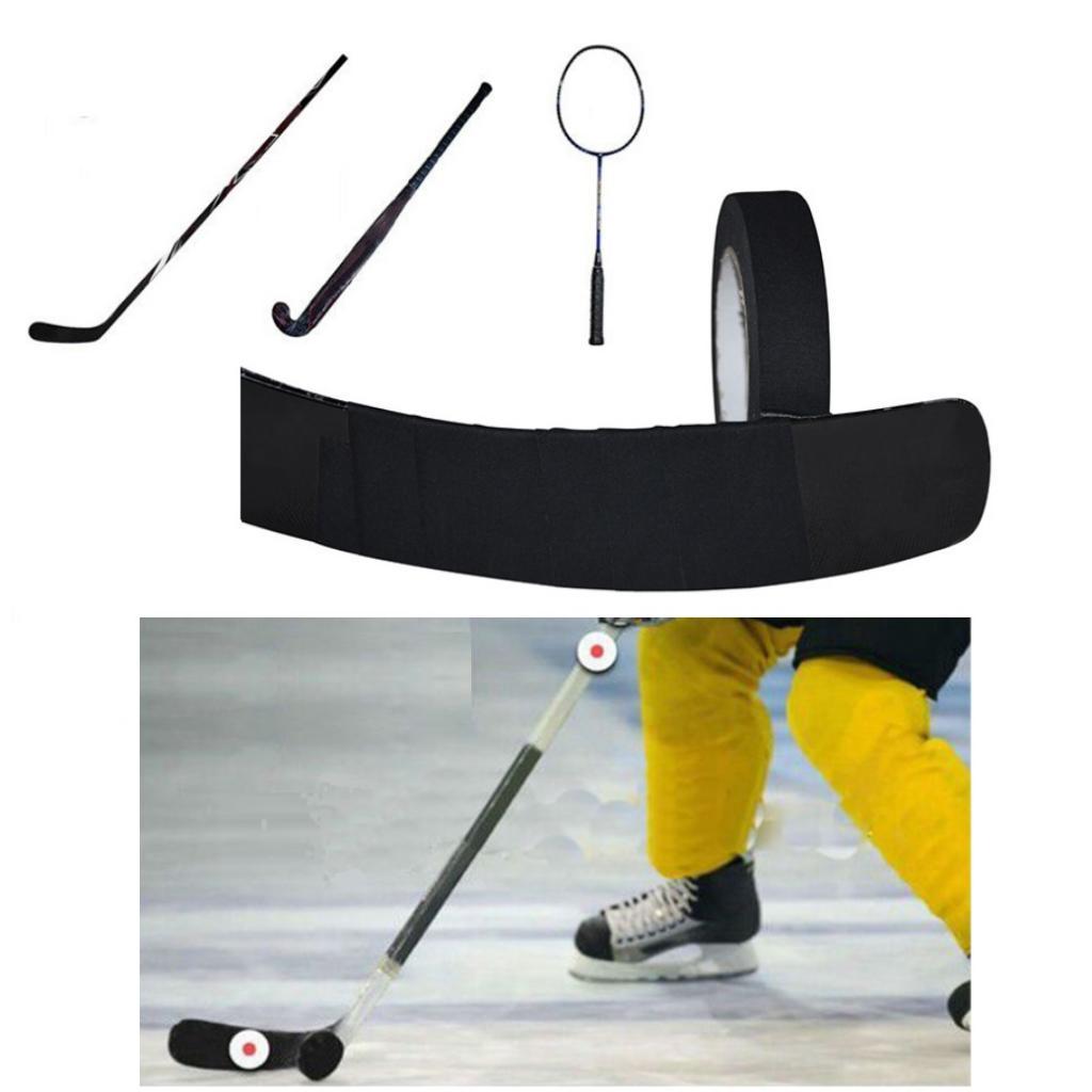 1 Waterproof Adhesive Ice Hockey Cloth Tape Stick Handle Grip Black