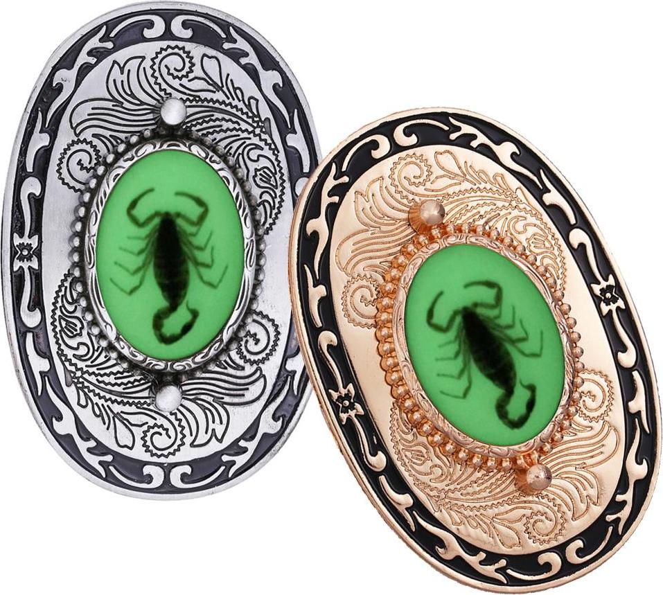 Men\'s Western Scorpion Belt Buckle Alloy Classic Buckle for Leather Belts