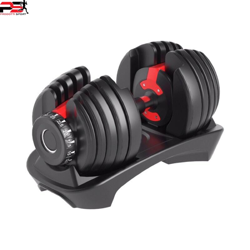 Tạ tay Dumbell 24kg điều chỉnh khóa số tự động,đa năng tạ đơn Cao Cấp (có khay đựng)