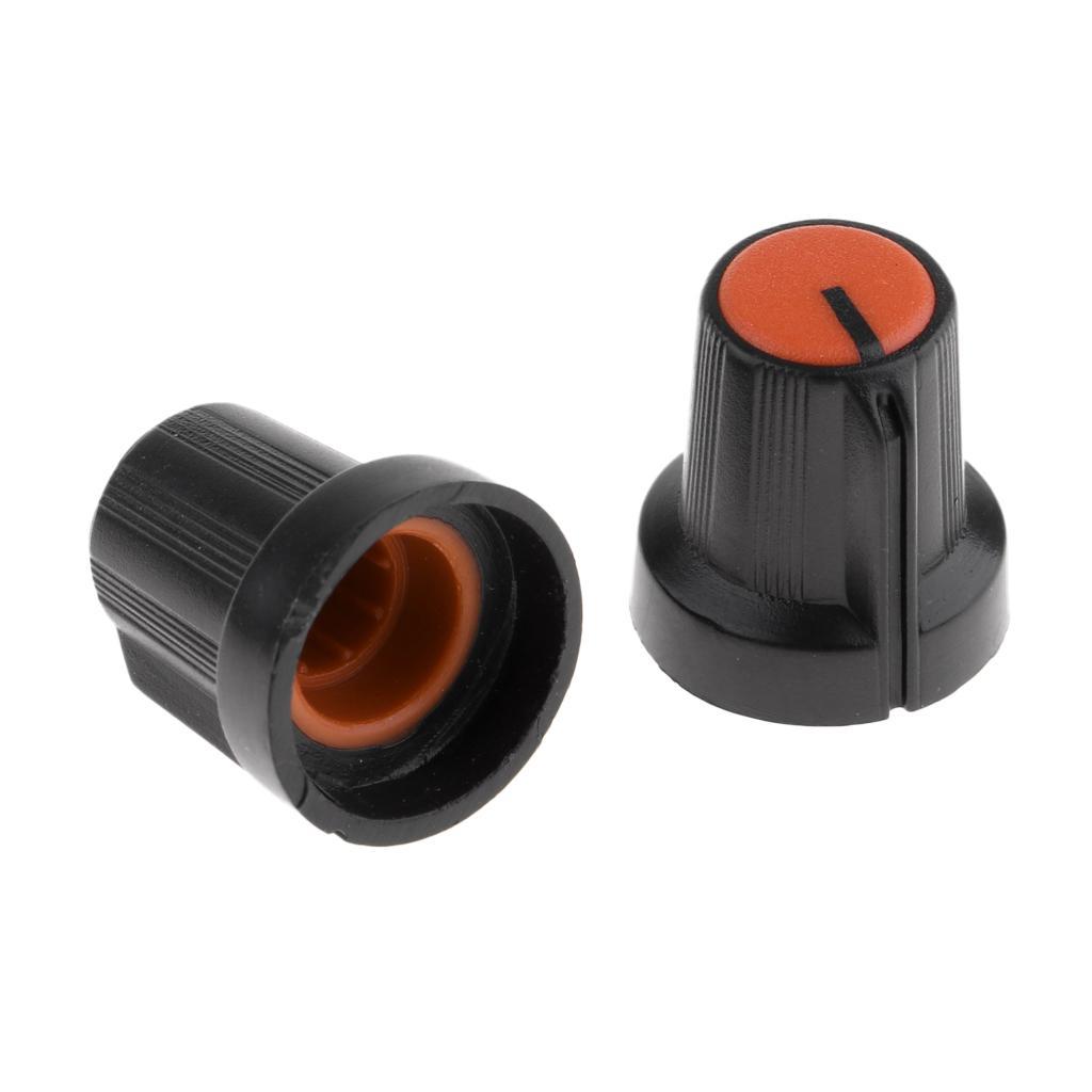 100 Pieces 6mm  Potentiometer Control Volume Knobs Mini   orange