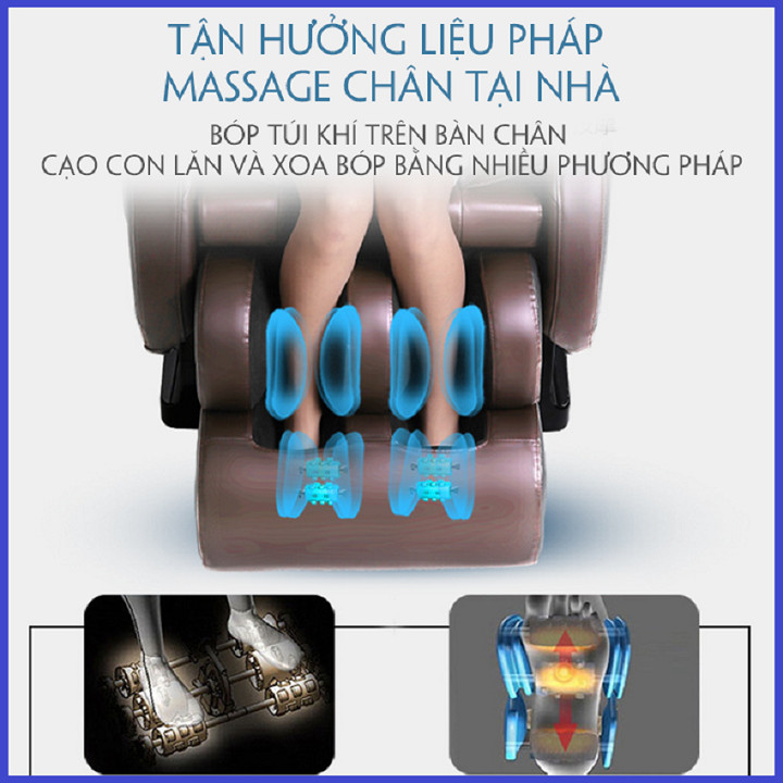 Ghế MASSAGE toàn thân thư giãn trị liệu thế hệ mới bảng điều khiển cảm ứng, loa bluetooth. Tặng kèm bộ 2 ghế đôn sofa cao 42cm màu tặng ngẫu nhiên