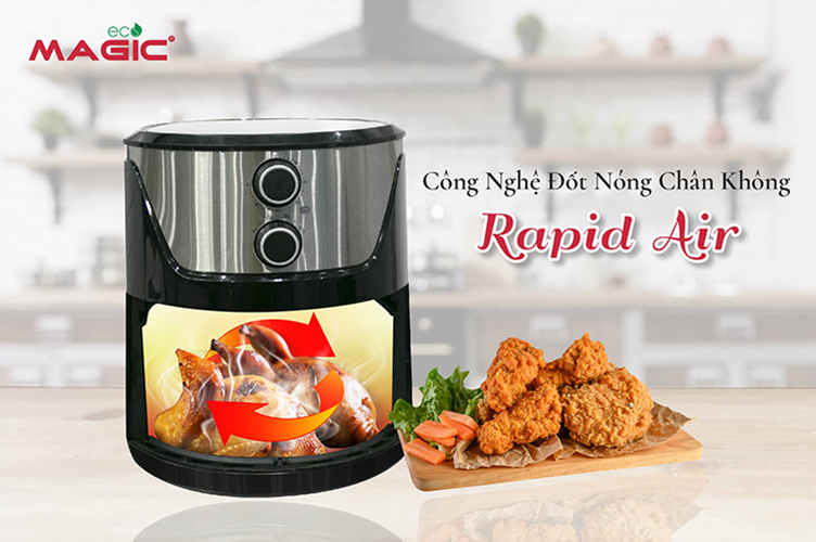 Nồi chiên nướng không dầu Magic Eco AC120 7L - Hàng chính hãng