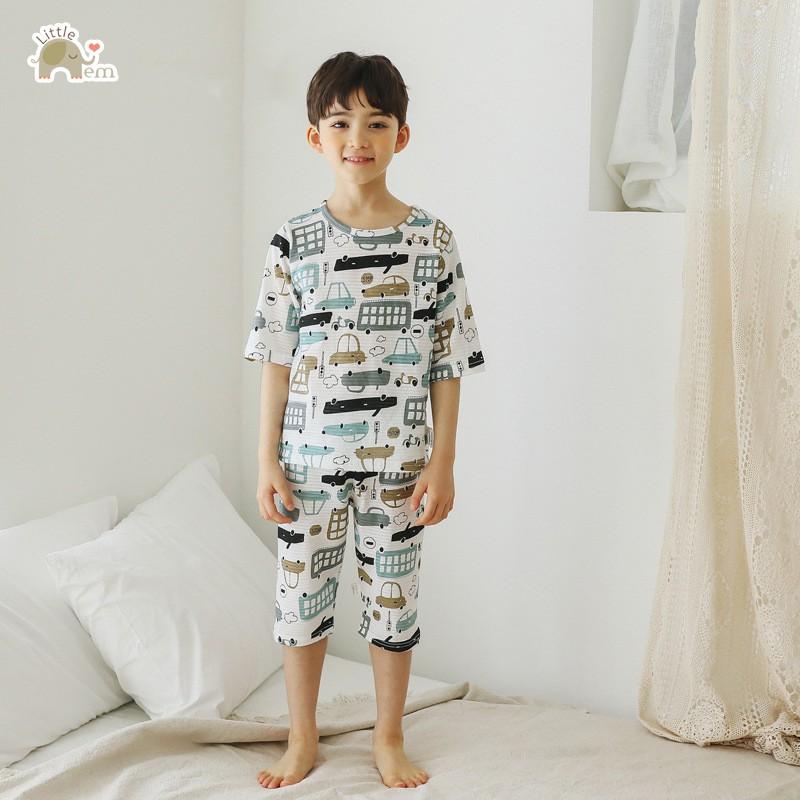 Bộ đồ bé trai Cotton tre lửng _ Car