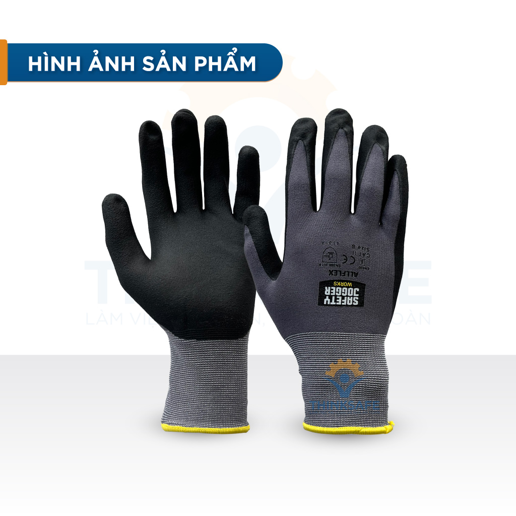 Găng bảo hộ đa năng Safety Jogger Allflex co giãn linh hoạt, găng tay thao tác cơ khí chính xác sử dụng thật tay chuyên dụng cho kỹ thuật, cơ khí
