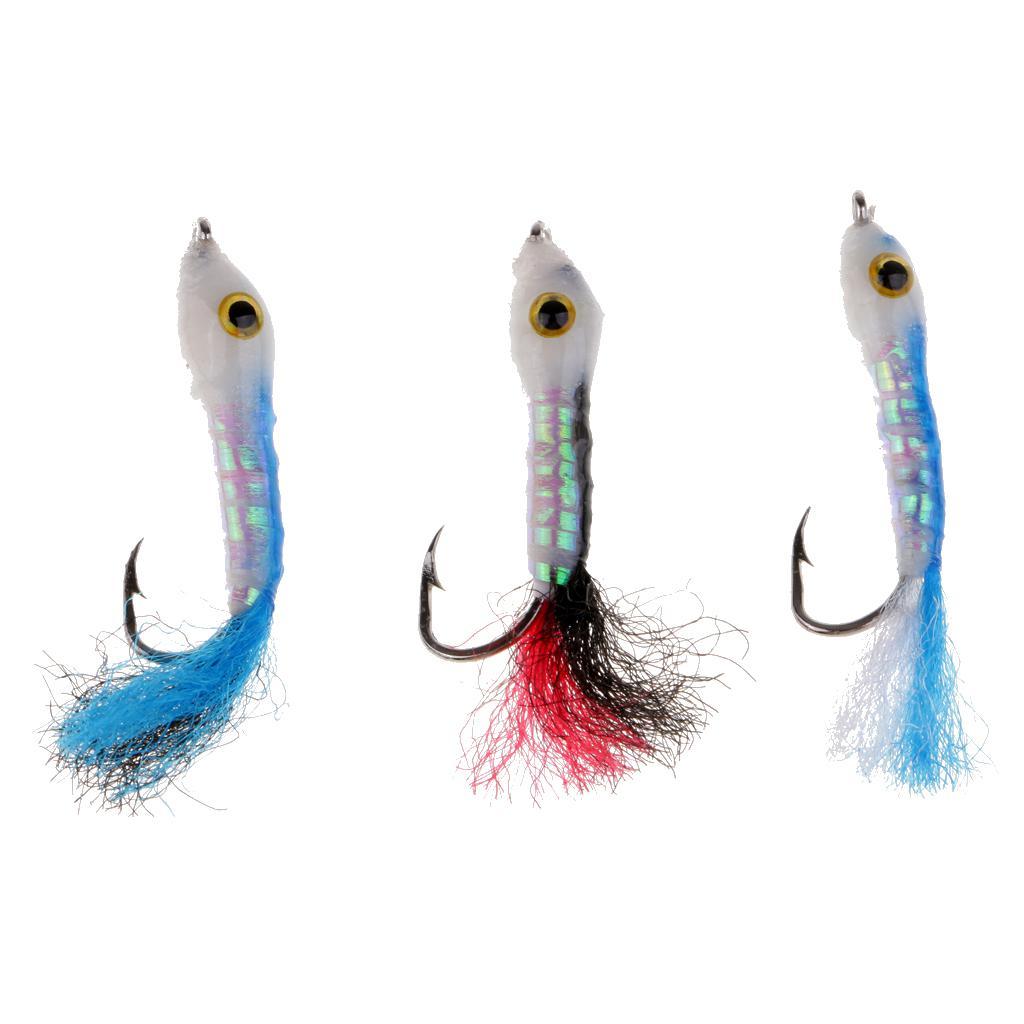 3pcs Simulation Minnow Flies Wet Sinking Flies for Bass Salmon Fly Fishing