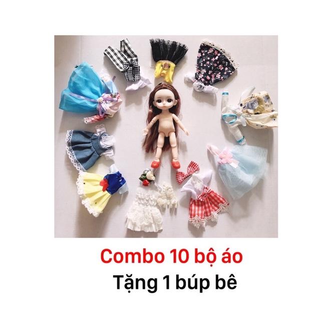 quần áo búp bê 16 cm -  combo 10 áo ngẫu nhiên