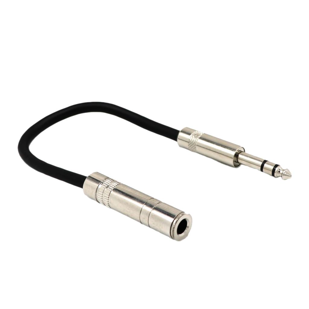 6.35mm Stereo Plug Male to 6.35mm Female cable, Audio Cable Stereo Cord, Extension cord, 0.2m