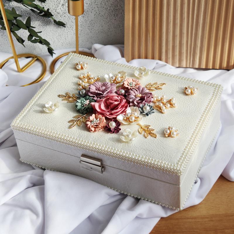 Giá thấp nhất phong cách cổ điển khóa nhiều lớp hộp đựng trang sức bông tai bằng gỗ bông tai dung lượng lớn hộp đựng trang sức hộp đựng trang sức quà tặng