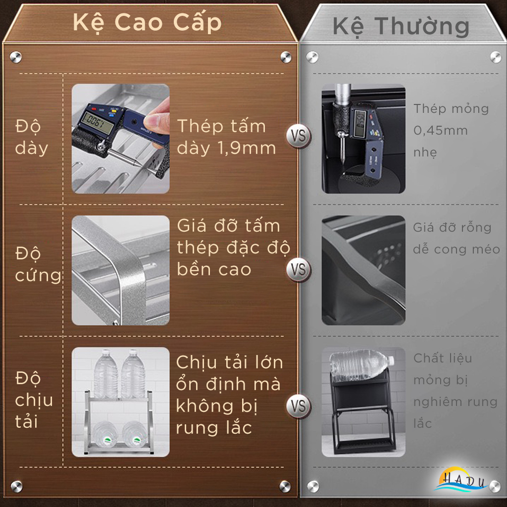 Kệ Đựng Gia Vị Nhà Bếp 2 Tầng Cao Cấp Đạt Chất Lượng Đức SSGP